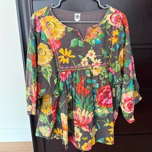 Ivy Jane Vibrant Floral Blouse - Multicolor